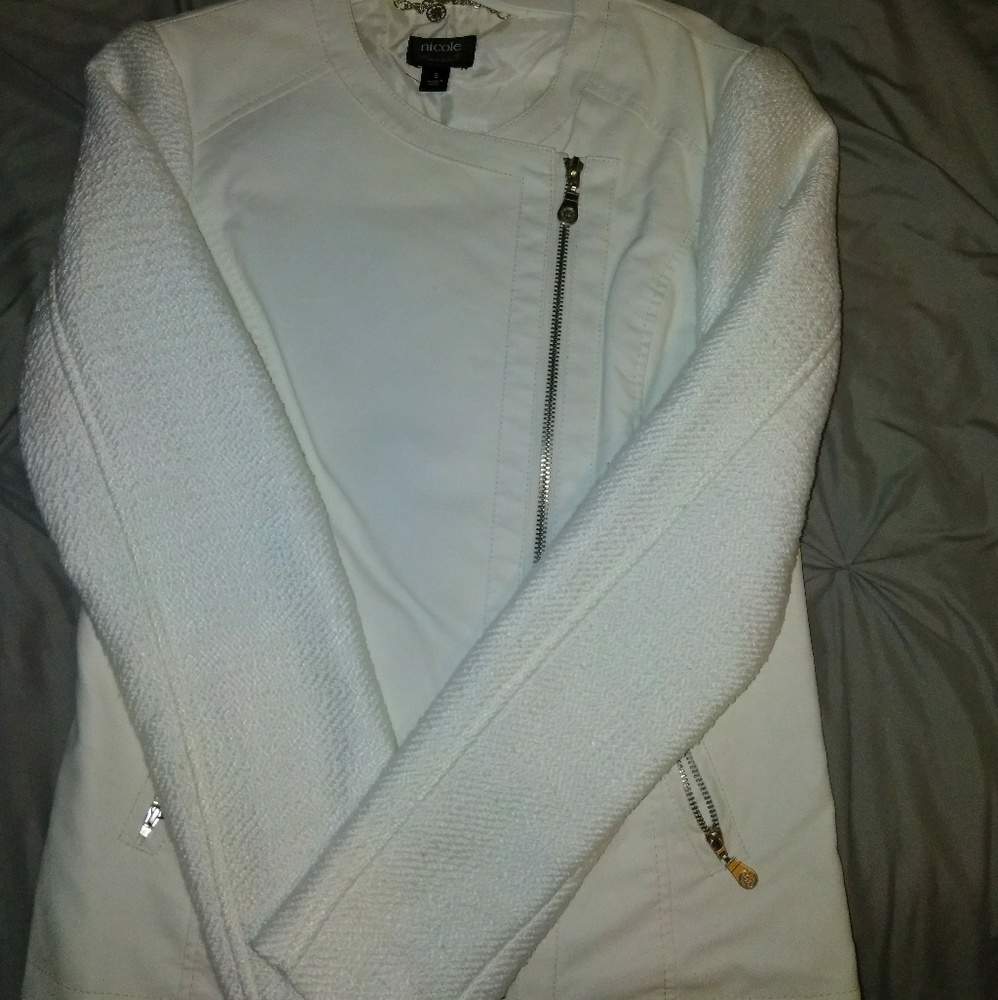 White leather jacket
